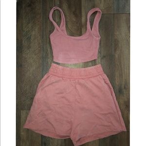 Zara pink short set